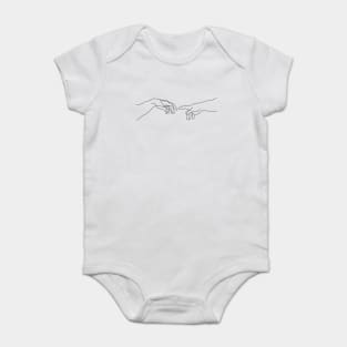 Creation of Adam Minimal Drawing Baby Bodysuit